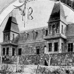 La oficina de correos y telégrafos (actual centro cultural Ross) en construcción, 1908